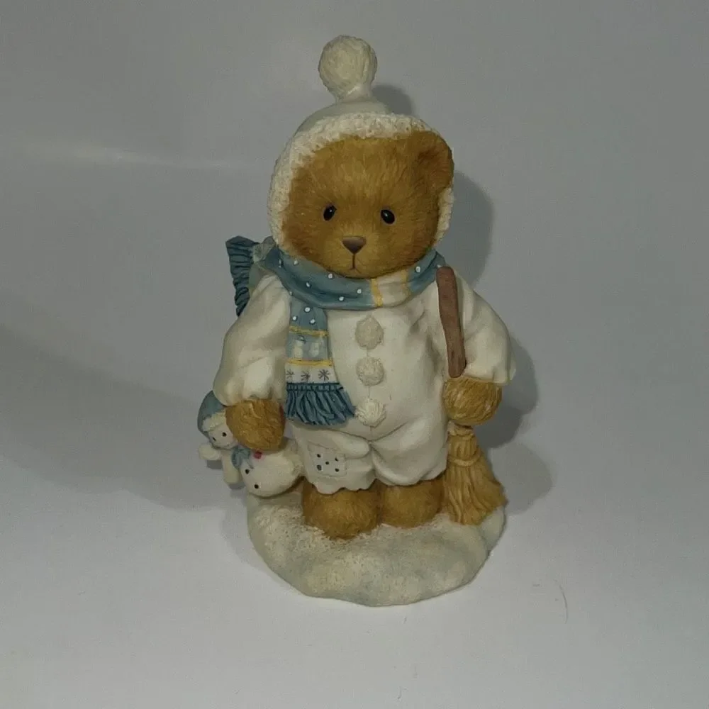 Enesco Cherished Teddies Figurine Earl Model 131873 Warm Hearted Friends Snowman